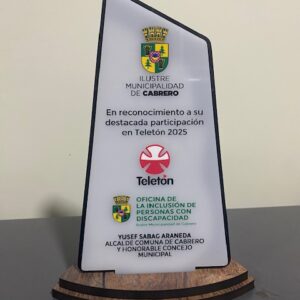 Galvano de Reconocimiento Participación en Teletón