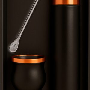 Set de Mate color Negro/Cobre con Bolso