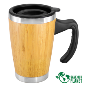 Mug de Bamboo con Asa Plástica 400cc